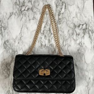 Express Black Quilted Handbag